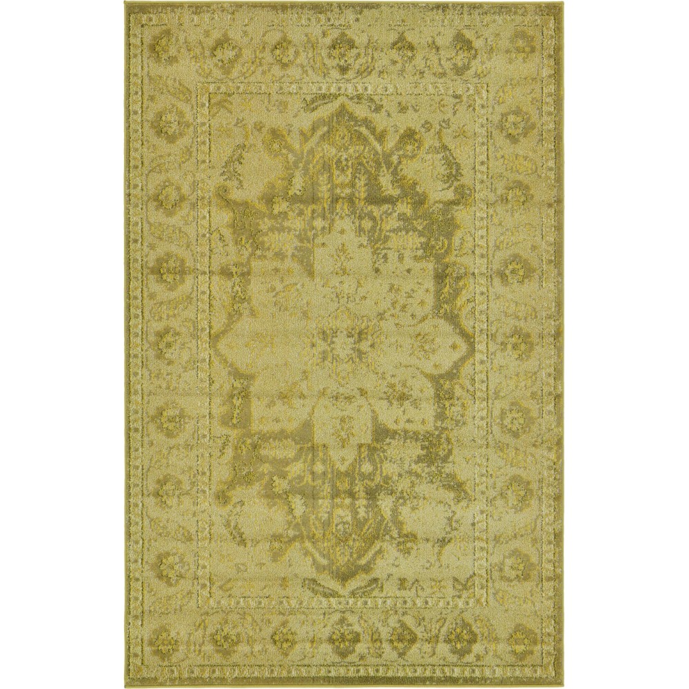 Rug Unique Loom Medici Yellow Rectangular 5' 0 x 8' 0