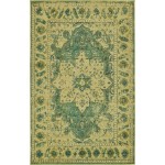 Rug Unique Loom Medici Green Rectangular 5' 0 x 8' 0