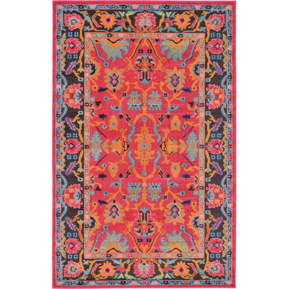 Rug Unique Loom Medici Fuchsia Rectangular 5' 0 x 8' 0 Rug Unique Loom Medici Fuchsia Rectangular 5' 0 x 8' 0