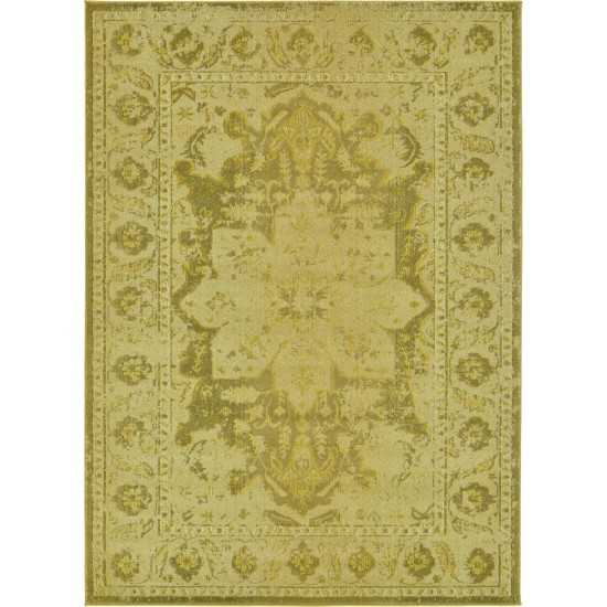 Rug Unique Loom Medici Yellow Rectangular 7' 0 x 10' 0