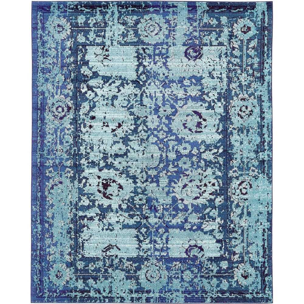 Rug Unique Loom Medici Turquoise Rectangular 8' 0 x 10' 0 Rug Unique Loom Medici Turquoise Rectangular 8' 0 x 10' 0