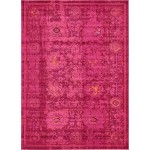 Rug Unique Loom Medici Fuchsia Rectangular 8' 0 x 11' 0