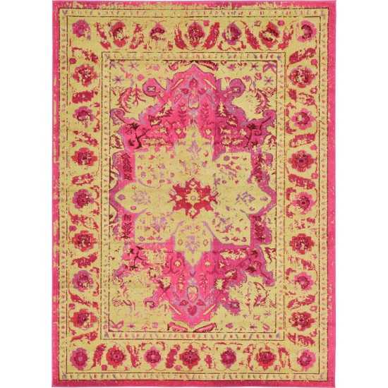 Rug Unique Loom Medici Pink Rectangular 8' 0 x 11' 0