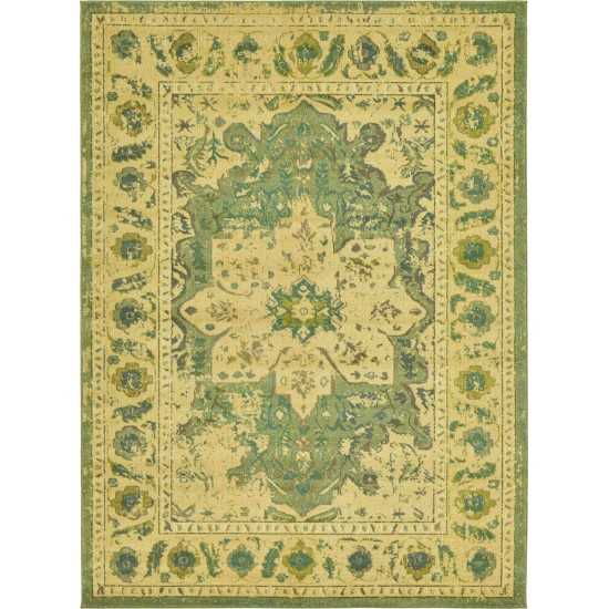 Rug Unique Loom Medici Green Rectangular 8' 0 x 11' 0