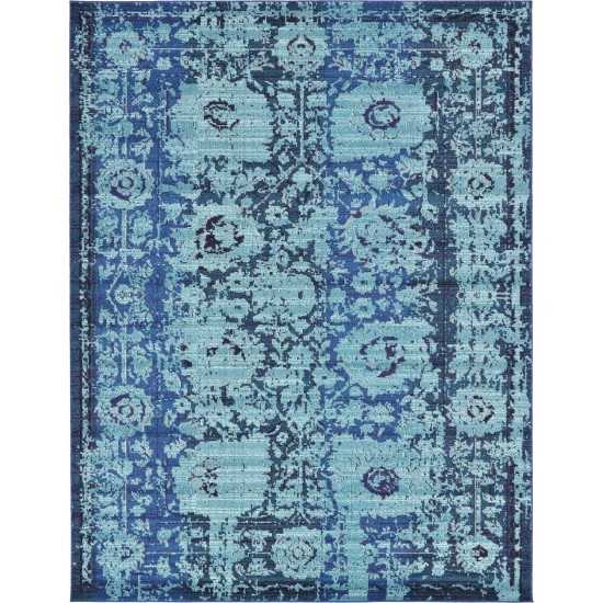 Rug Unique Loom Medici Turquoise Rectangular 9' 0 x 12' 0