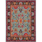 Rug Unique Loom Medici Turquoise Rectangular 9' 0 x 12' 0