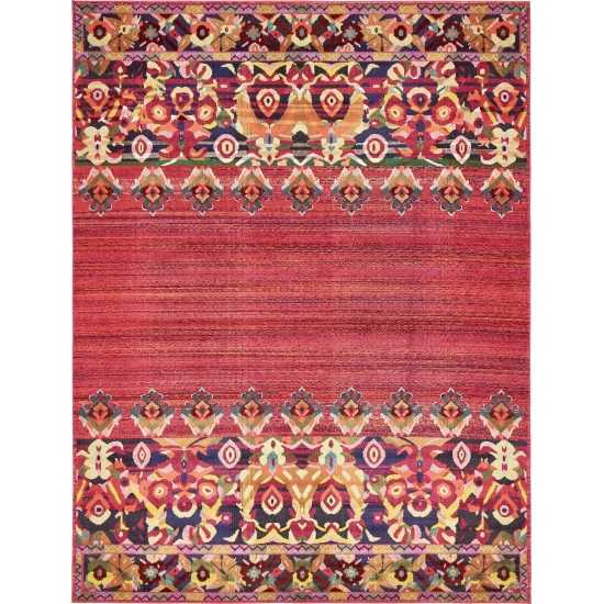 Rug Unique Loom Medici Fuchsia Rectangular 10' 0 x 13' 0