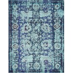 Rug Unique Loom Medici Turquoise Rectangular 10' 0 x 13' 0