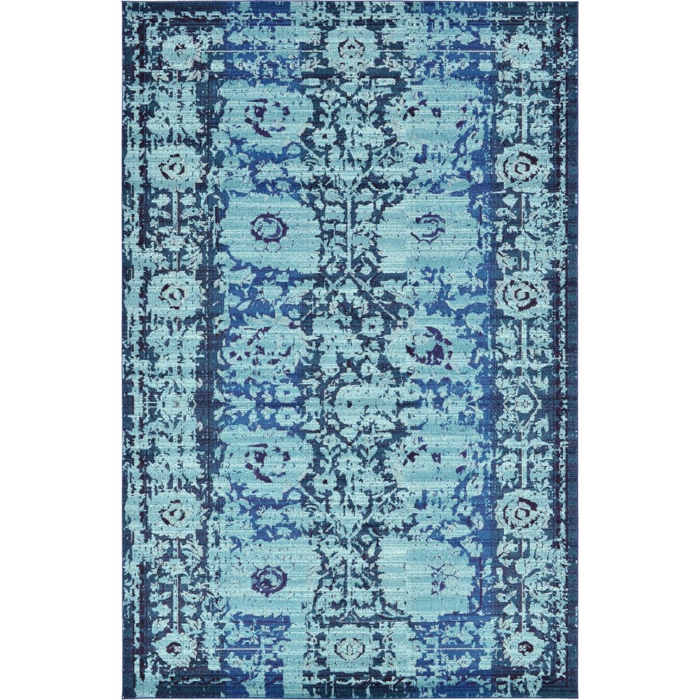 Rug Unique Loom Medici Turquoise Rectangular 10' 6 x 16' 5