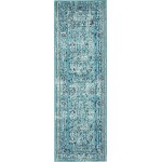 Rug Unique Loom Medici Light Blue Runner 2' 2 x 6' 7