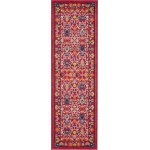 Rug Unique Loom Medici Fuchsia Runner 2' 2 x 6' 7