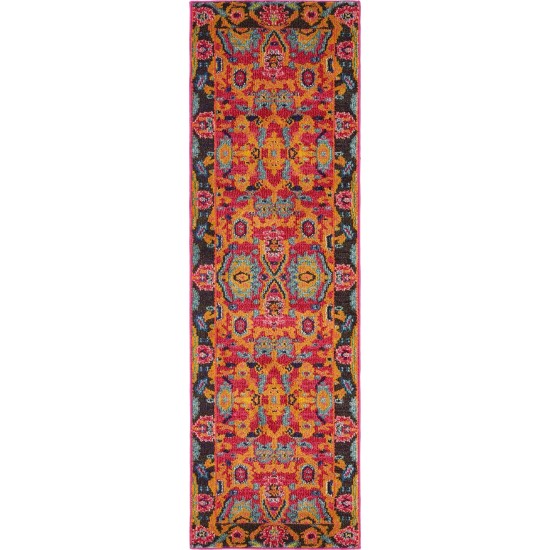 Rug Unique Loom Medici Fuchsia Runner 2' 2 x 6' 7