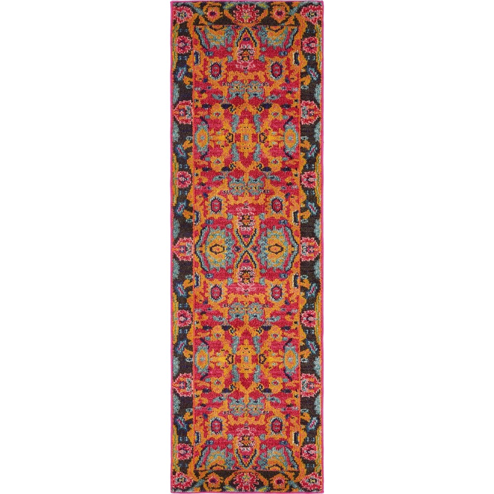 Rug Unique Loom Medici Fuchsia Runner 2' 2 x 6' 7