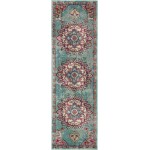 Rug Unique Loom Medici Light Blue Runner 2' 2 x 6' 7