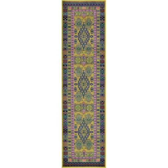 Rug Unique Loom Medici Gold Runner 2' 7 x 10' 0