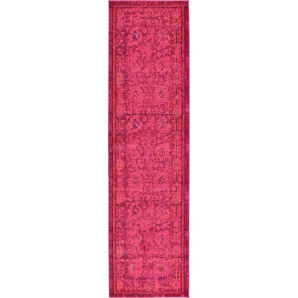 Rug Unique Loom Medici Fuchsia Runner 2' 7 x 10' 0