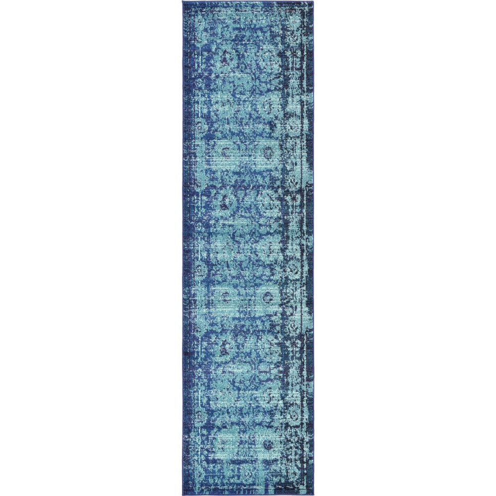 Rug Unique Loom Medici Turquoise Runner 2' 7 x 10' 0