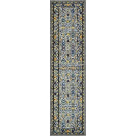 Rug Unique Loom Medici Gray Runner 2' 7 x 10' 0