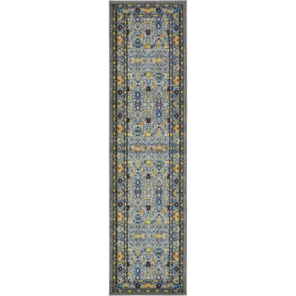 Rug Unique Loom Medici Gray Runner 2' 7 x 10' 0