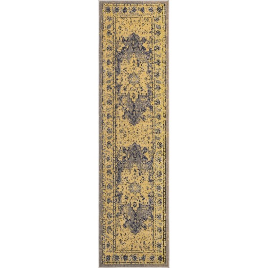 Rug Unique Loom Medici Gray Runner 2' 7 x 10' 0