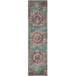 Rug Unique Loom Medici Light Blue Runner 2' 7 x 10' 0