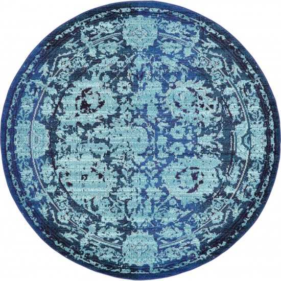 Rug Unique Loom Medici Turquoise Round 8' 0 x 8' 0