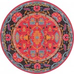 Rug Unique Loom Medici Fuchsia Round 8' 0 x 8' 0
