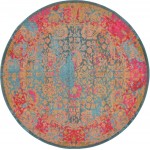Rug Unique Loom Medici Blue Round 8' 0 x 8' 0