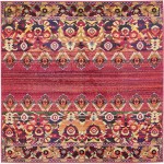 Rug Unique Loom Medici Fuchsia Square 8' 0 x 8' 0