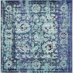 Rug Unique Loom Medici Turquoise Square 8' 0 x 8' 0