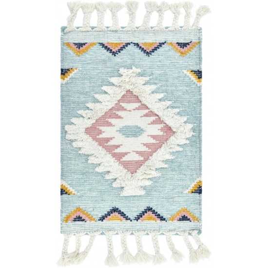 Rug Unique Loom Mesa Light Blue Rectangular 2' 0 x 3' 0