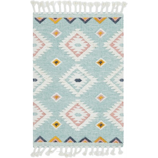 Rug Unique Loom Mesa Light Blue Rectangular 4' 0 x 6' 0