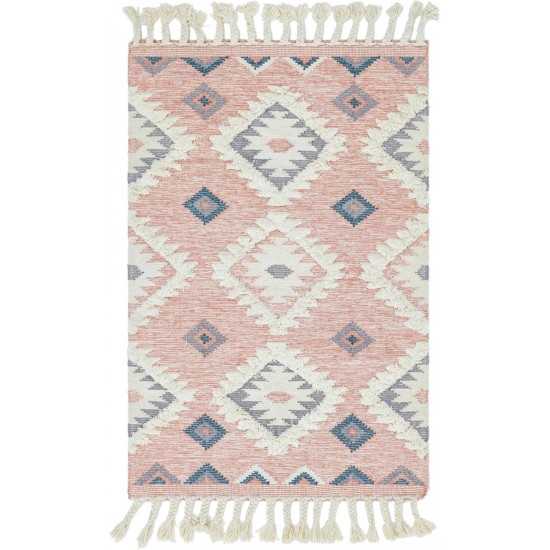 Rug Unique Loom Mesa Pink Rectangular 4' 0 x 6' 0