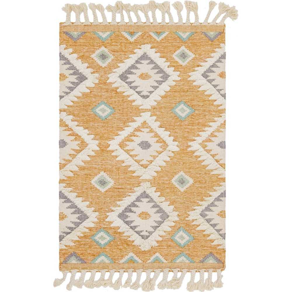 Rug Unique Loom Mesa Yellow Rectangular 4' 0 x 6' 0 Rug Unique Loom Mesa Yellow Rectangular 4' 0 x 6' 0
