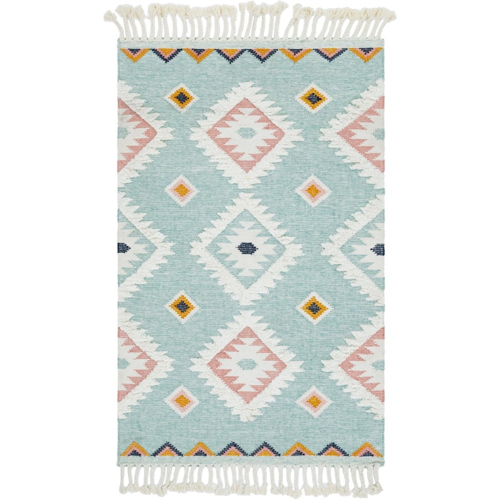 Rug Unique Loom Mesa Light Blue Rectangular 5' 0 x 8' 0