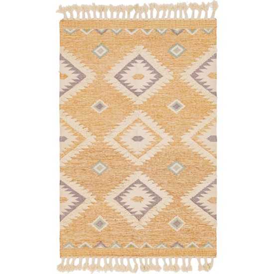 Rug Unique Loom Mesa Yellow Rectangular 6' 0 x 9' 0