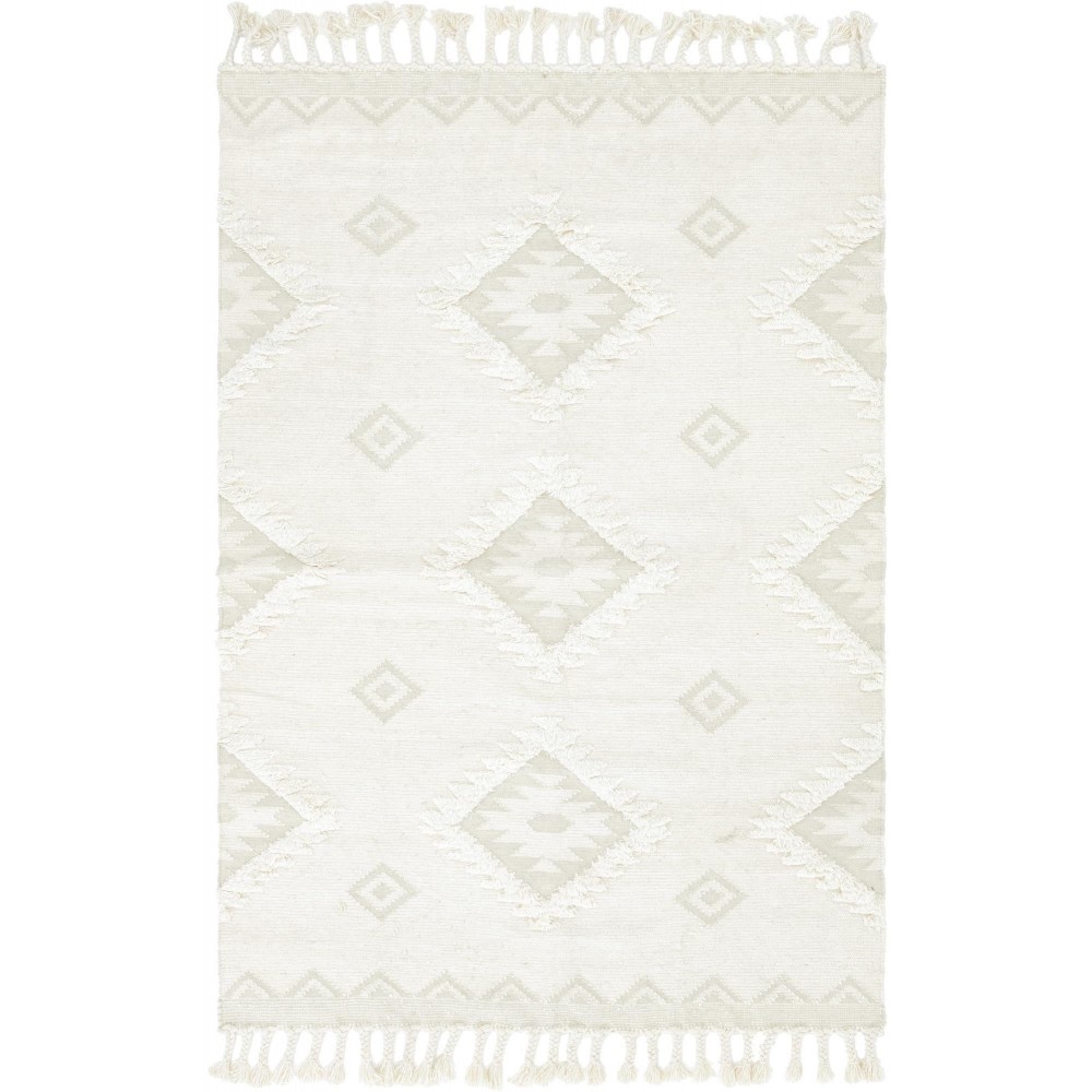 Rug Unique Loom Mesa Ivory Rectangular 6' 0 x 9' 0