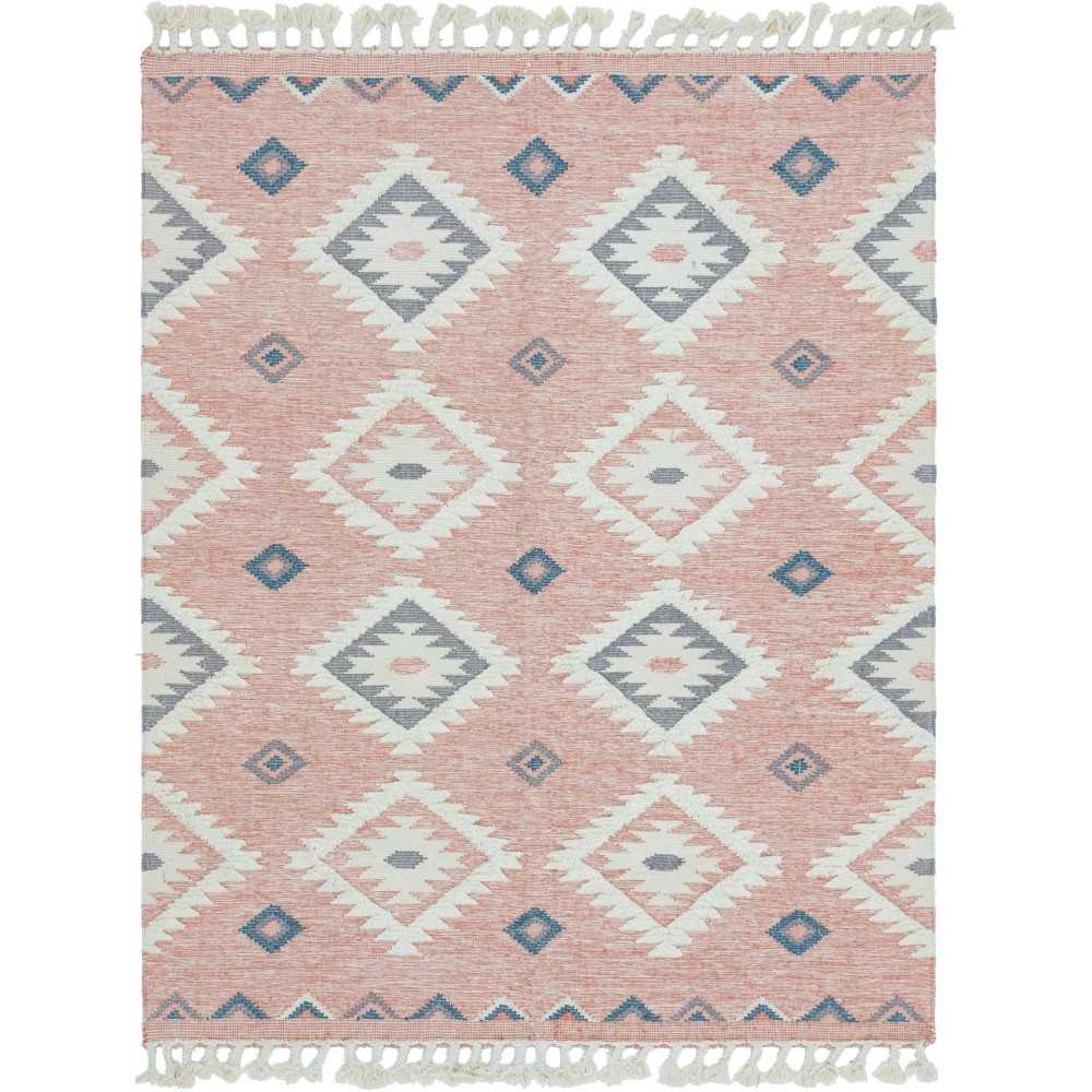 Rug Unique Loom Mesa Pink Rectangular 8' 0 x 10' 0