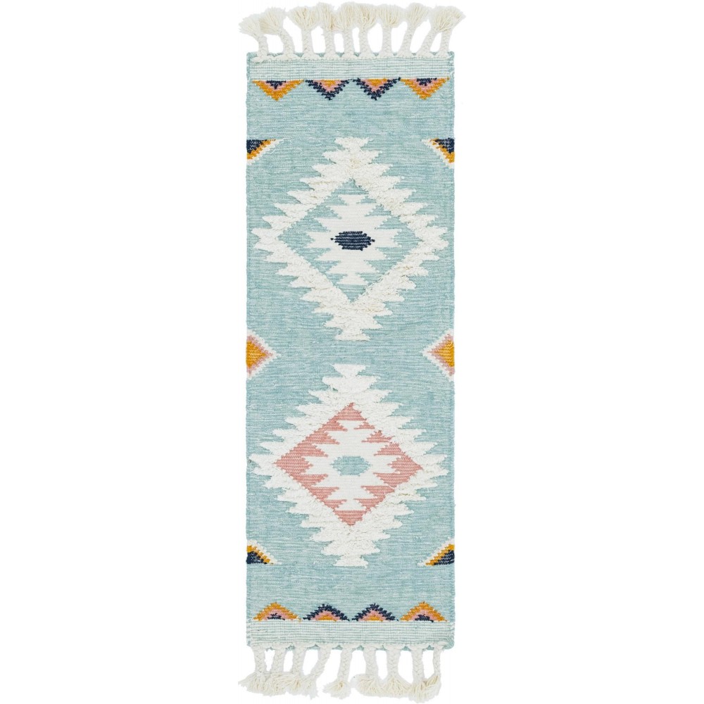 Rug Unique Loom Mesa Light Blue Runner 2' 2 x 6' 0