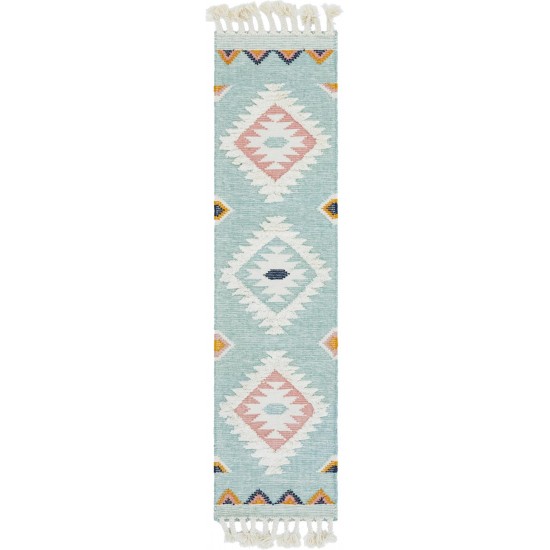 Rug Unique Loom Mesa Light Blue Runner 2' 2 x 8' 2