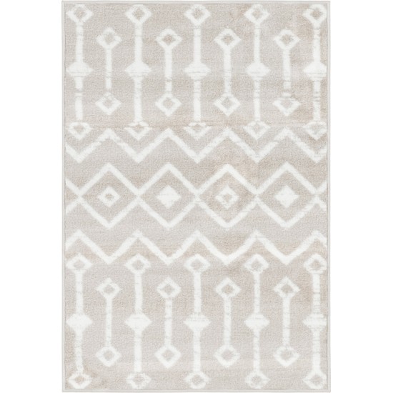 Rug Unique Loom Moroccan Trellis Beige Rectangular 2' 2 x 3' 0