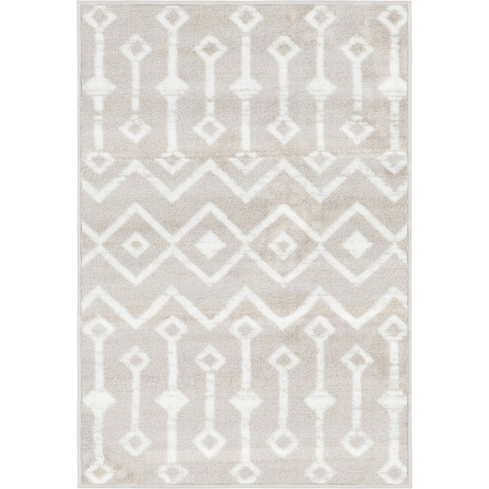 Rug Unique Loom Moroccan Trellis Beige Rectangular 2' 2 x 3' 0