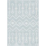 Rug Unique Loom Moroccan Trellis Light Blue Rectangular 2' 2 x 3' 0