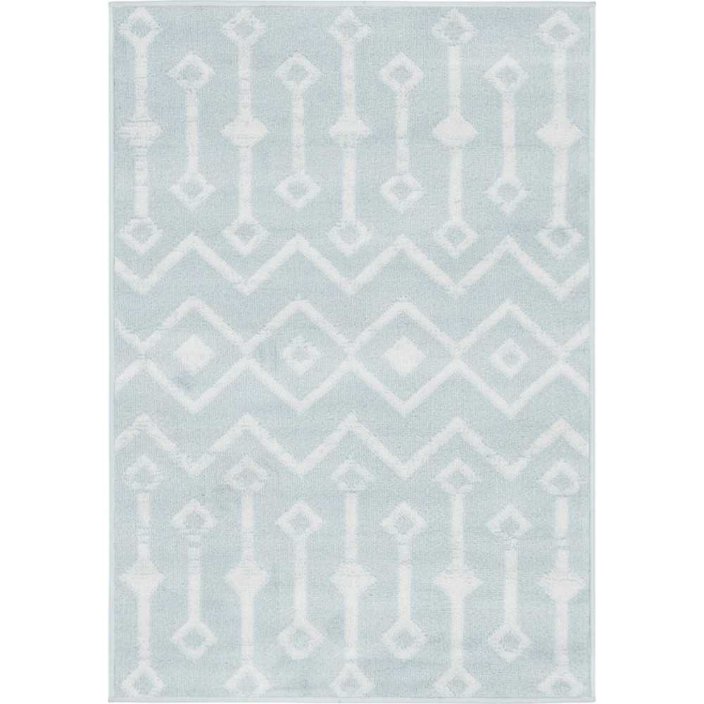 Rug Unique Loom Moroccan Trellis Light Blue Rectangular 2' 2 x 3' 0