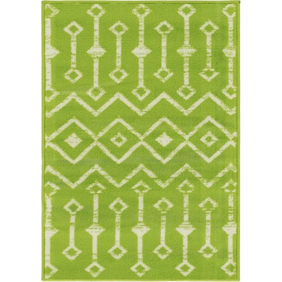 Rug Unique Loom Moroccan Trellis Green Rectangular 2' 2 x 3' 0