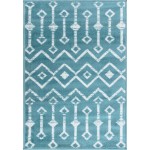 Rug Unique Loom Moroccan Trellis Teal Rectangular 2' 2 x 3' 0