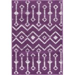 Rug Unique Loom Moroccan Trellis Violet Rectangular 2' 2 x 3' 0