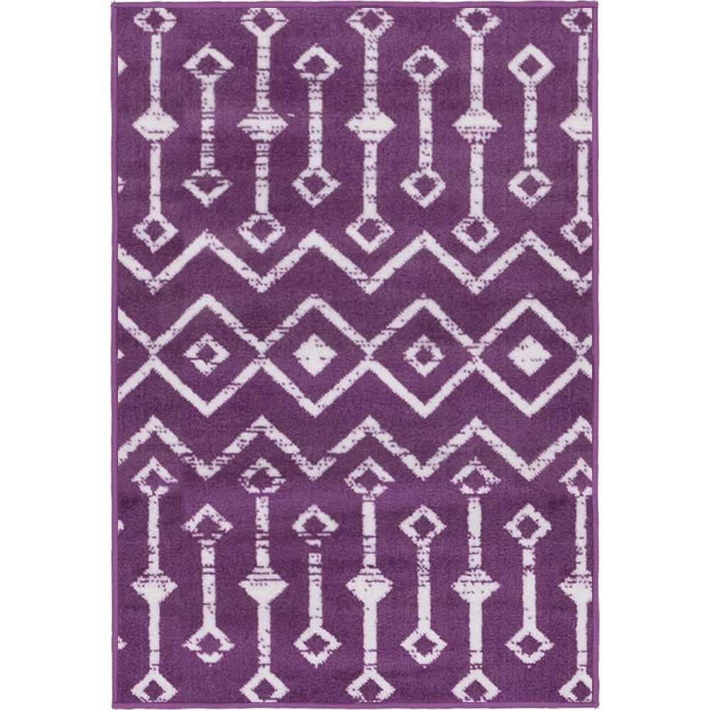 Rug Unique Loom Moroccan Trellis Violet Rectangular 2' 2 x 3' 0 Rug Unique Loom Moroccan Trellis Violet Rectangular 2' 2 x 3' 0