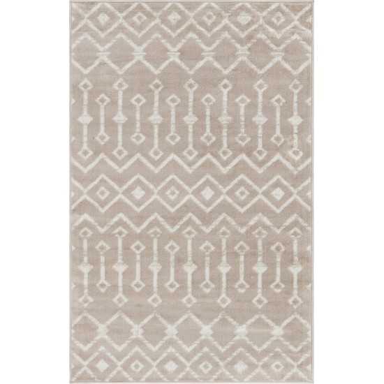 Rug Unique Loom Moroccan Trellis Beige Rectangular 3' 3 x 5' 3