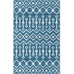 Rug Unique Loom Moroccan Trellis Dark Blue Rectangular 3' 3 x 5' 3